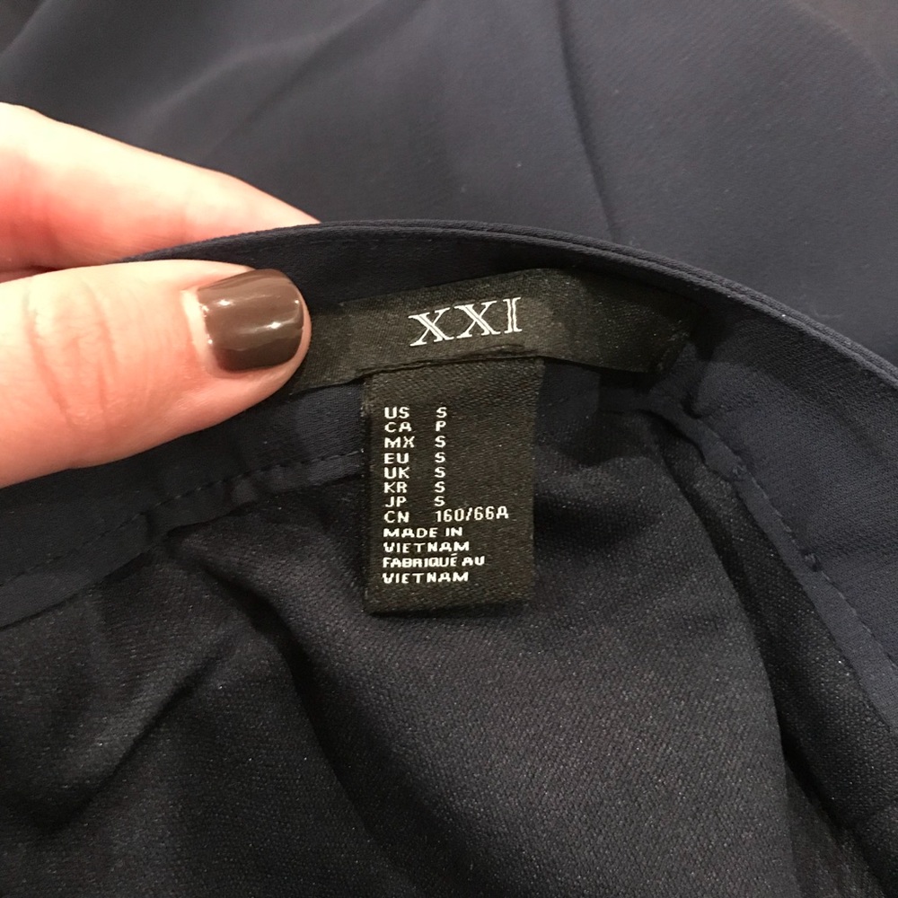 Long Blue Slit Skirt - Picture 5 of 6